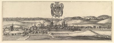 Ansbach et Cobourg, vue de deux vues a&b - Wenceslaus Hollar