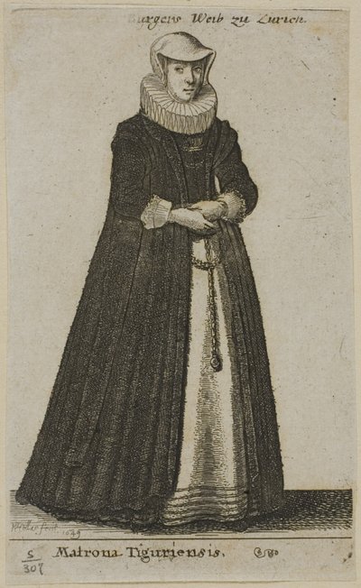 Femme de bourgeois de Zurich - Wenceslaus Hollar