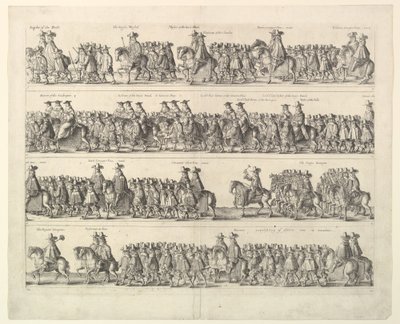 Procession de couronnement de Charles II à travers Londres, 1662 - Wenceslaus Hollar
