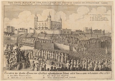 Exécution de Thomas Wentworth - Wenceslaus Hollar