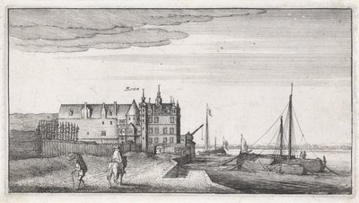 Vue sur la chancellerie au bord du Rhin, près de Bonn - Wenceslaus Hollar