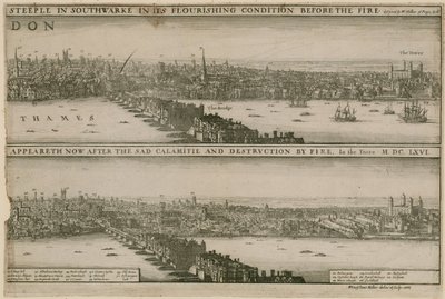 Londres, avant et après le Grand Incendie - Wenceslaus Hollar