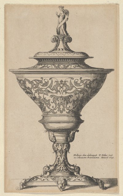 Gobelet orné sur pieds de masques, 1645 - Wenceslaus Hollar