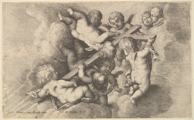 Sept putti portant la croix - Wenceslaus Hollar
