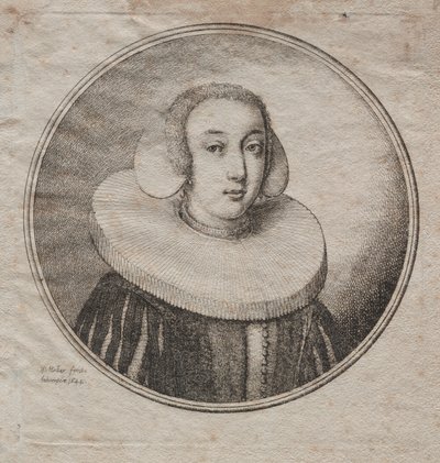 Femme avec une fraise de meule - Wenceslaus Hollar