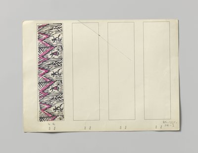 Échantillon de soie imprimée, motif Tanzpaar - Wiener Werkstätte