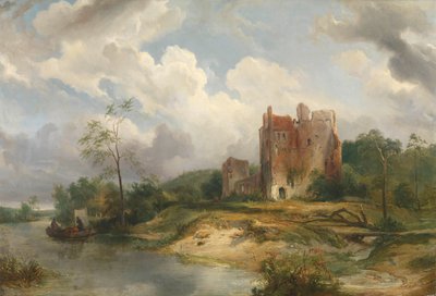 Paysage fluvial avec ruine - Wijnand Nuijen