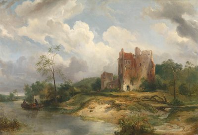 Paysage fluvial avec ruine - Wijnand Nuijen