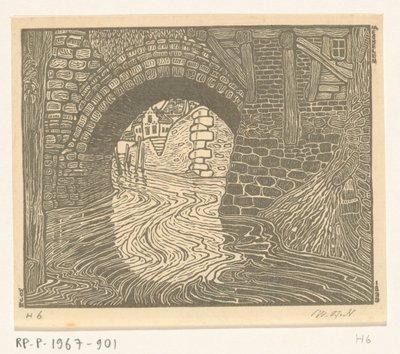 Pont à Malines - Wijnand Otto Jan Nieuwenkamp (signed by artist)