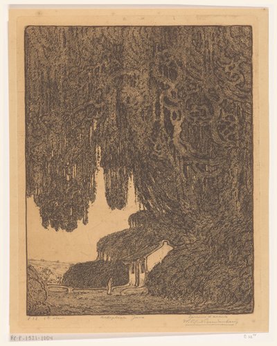 Chapelle chinoise dans les environs de Semarang à Java - Wijnand Otto Jan Nieuwenkamp (signed by artist)