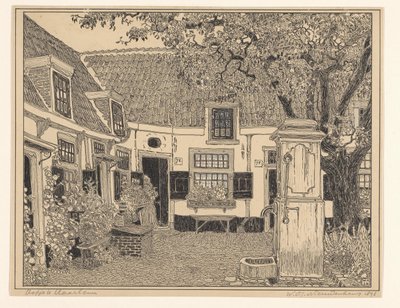 Hofje van Loo à Haarlem - Wijnand Otto Jan Nieuwenkamp (signed by artist)