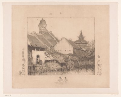 Maisons et baigneuses à Semarang - Wijnand Otto Jan Nieuwenkamp