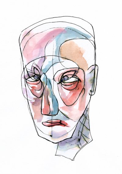 Visage abstrait et expressif - Wildemar Doomgriever