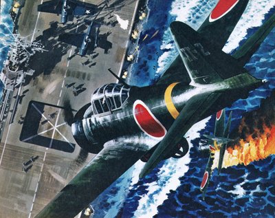 Attaque suicide japonaise contre un porte-avions américain - Wilf (20th century) Hardy