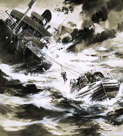 Sauvetage en mer - Wilf (20th century) Hardy