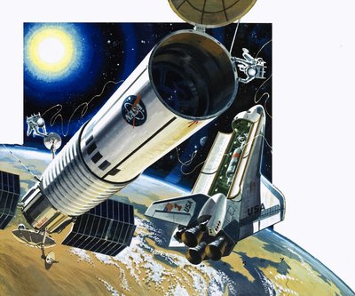 Scène de navette spatiale non identifiée - Wilf (20th century) Hardy