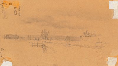 Landschaft mit gehender Figur - Wilhelm Bendz