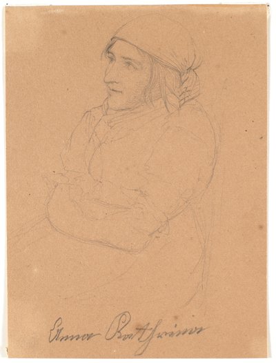 Sitzende Frau. Profil nach links - Wilhelm Bendz