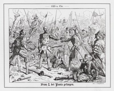 Le roi François Ier de France est fait prisonnier à la bataille de Pavie - Wilhelm Camphausen