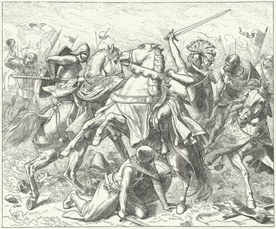 Le duc rebelle Rodolphe de Souabe mortellement blessé à la bataille de l