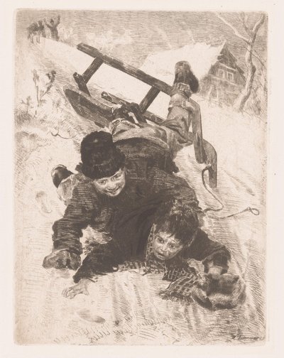 Deux garçons tombent d