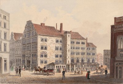 Hambourg 1845 kaiserhof hôtel vue de côté - WIlhelm Heuer