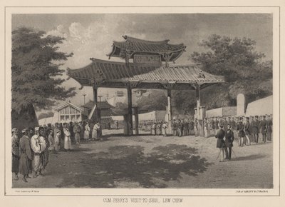 Visite du Com. Perry à Shui, Lew Chew, 1855 - Wilhelm Joseph Heine