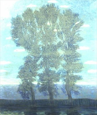 Arbres devant un lac - Wilhelm List