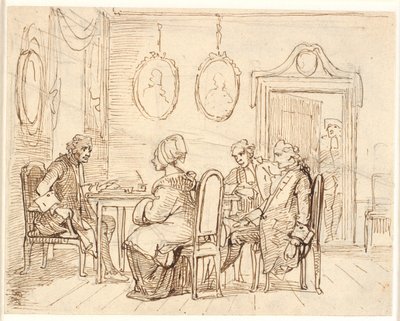 Visite chez un magistrat ou avocat. Scène holbergienne - Wilhelm Marstrand