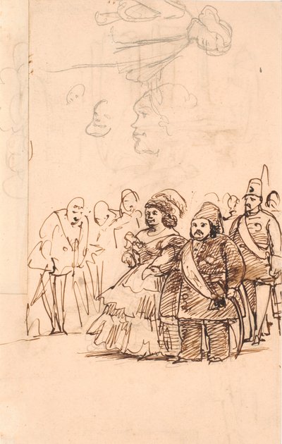 Le Prince Turc Mehemet Aly comme le Cavalier de la Comtesse Danner lors de sa visite à Copenhague, mai 1859 - Wilhelm Marstrand