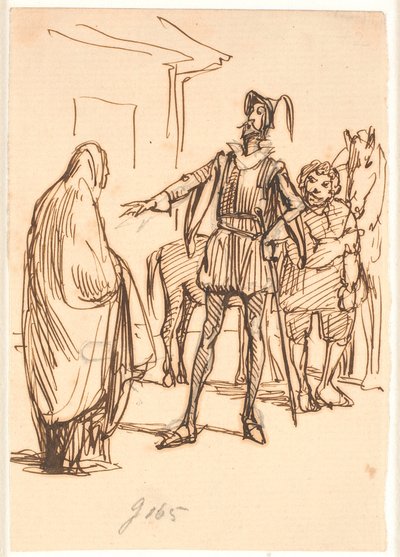 Don Quichotte et Dona Rodriguez - Wilhelm Marstrand