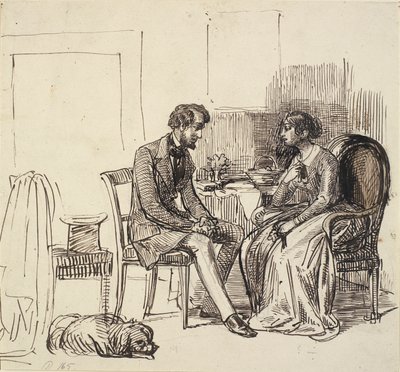 Un monsieur en visite chez une jeune dame - Wilhelm Marstrand