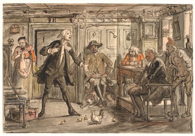 Erasmus Montanus disputant avec Per Degn - Wilhelm Marstrand