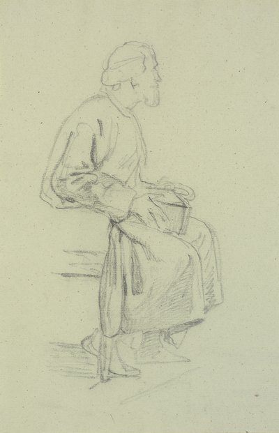 Études de figures. Vieil homme assis - Wilhelm Marstrand