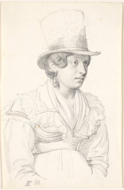 Italienne avec un chapeau haut - Wilhelm Marstrand