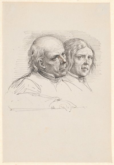 Étude de portrait de deux paysans suédois - Wilhelm Marstrand