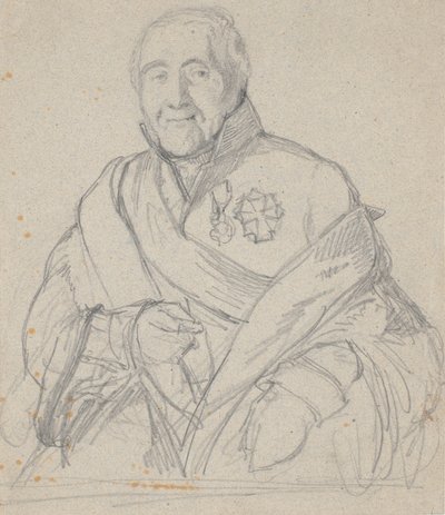 Étude de portrait du conseiller secret Bornemann - Wilhelm Marstrand