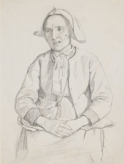 Femme suédoise assise, demi-figure - Wilhelm Marstrand