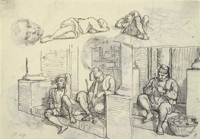 Études de Turc et de Lazzaron sur un escalier - Wilhelm Marstrand