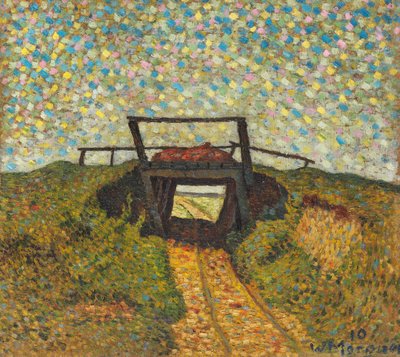 Paysage avec un petit pont près de Soest - Wilhelm Morgner