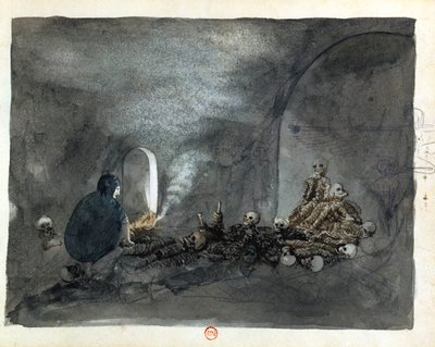 Femme dans une tombe à Thèbes - Wilkinson