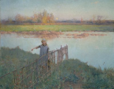 Coucher de soleil à Grez - Willard Leroy Metcalf