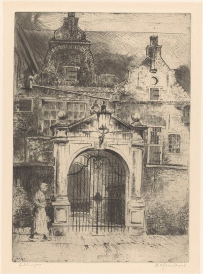Enkhuizen - Willem Adrianus Grondhout (signed by artist)