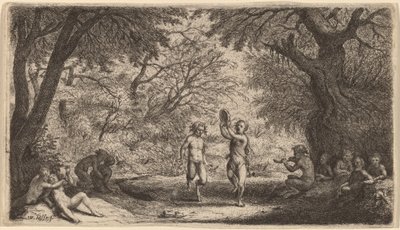 Bacchanale avec un couple dansant au centre - Willem Basse