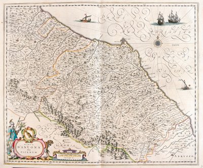 Ancône, Marches, Italie, dans "Theatrum Orbis Terrarum, sive Atlas Novus" de Willem Blaeu, Amsterdam - Willem Blaeu