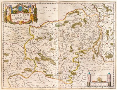 Beauvais, bergues, dans "Theatrum Orbis Terrarum, sive Atlas Novus" de Willem Blaeu, Amsterdam - Willem Blaeu