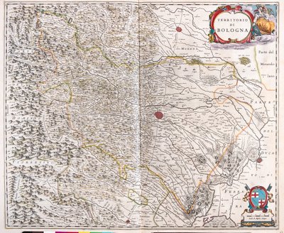 Bologne, Italie, dans "Theatrum Orbis Terrarum, sive Atlas Novus" de Willem Blaeu, Amsterdam - Willem Blaeu