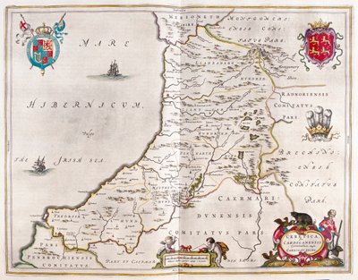Cardiganshire, dans "Theatrum Orbis Terrarum, sive Atlas Novus" de Willem Blaeu, Amsterdam - Willem Blaeu