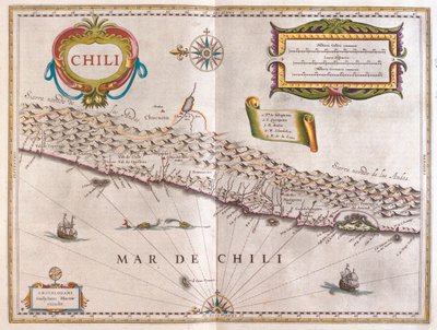 Chili, dans "Theatrum Orbis Terrarum, sive Atlas Novus" de Willem Blaeu, Amsterdam - Willem Blaeu