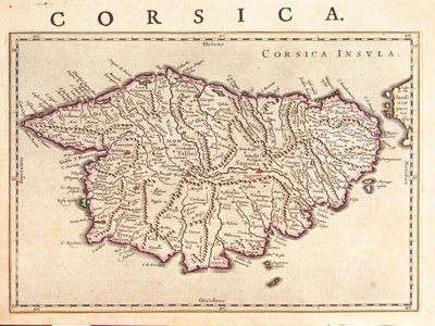 Île de Corse, "Theatrum Orbis Terrarum, sive Atlas Novus" de Willem Blaeu, Amsterdam - Willem Blaeu